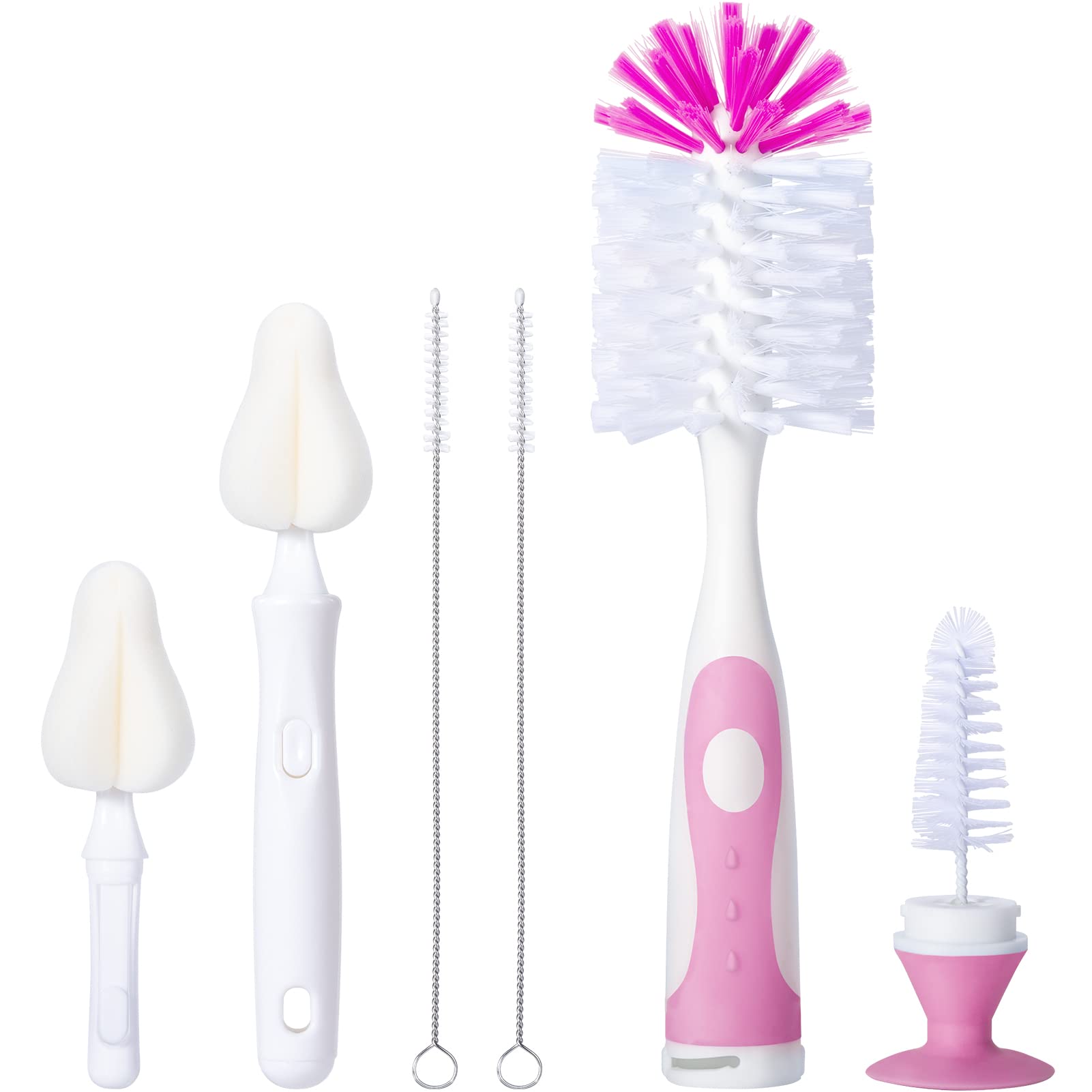 CAREBABYMORE bottle brush 10.2-inch cleaning brush cleans bottle interiors quickly and effectively.