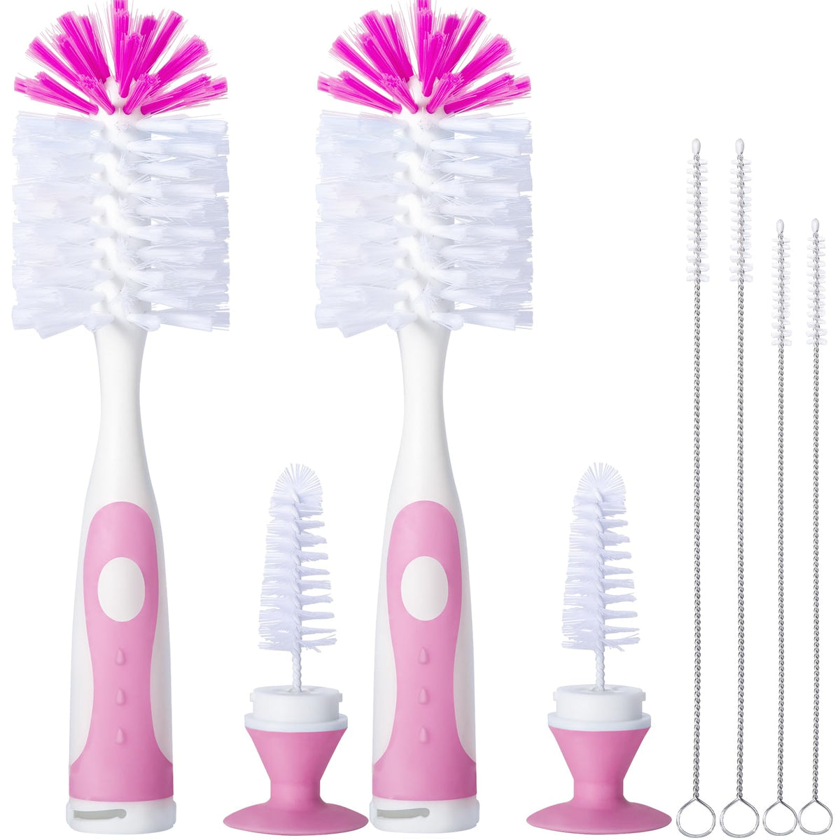 CAREBABYMORE bottle brush 10-2 inch nylon brush delivers thorough wide-neck bottle cleaning