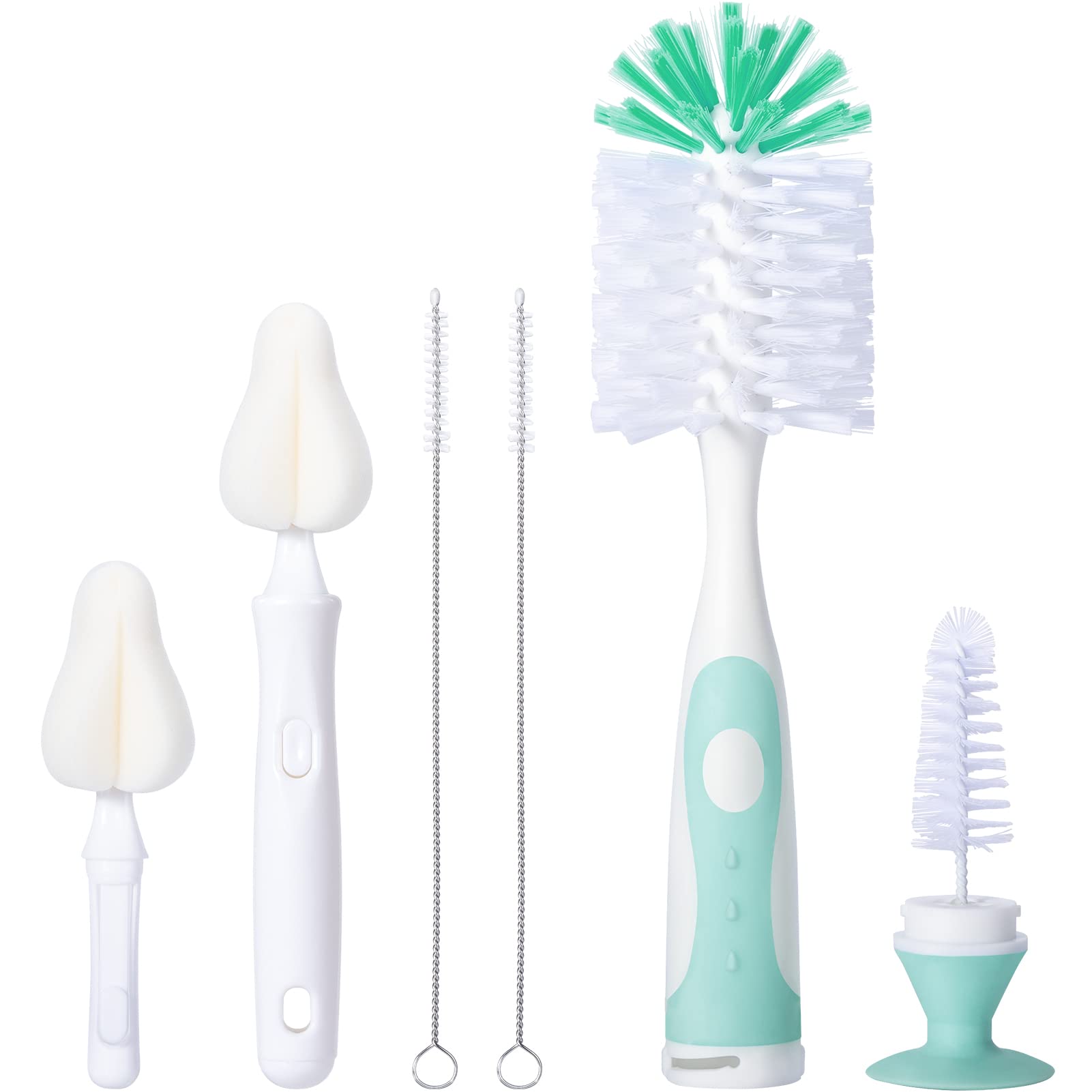 CAREBABYMORE bottle brush set 10-2in long brush cleans bottles corners efficiently