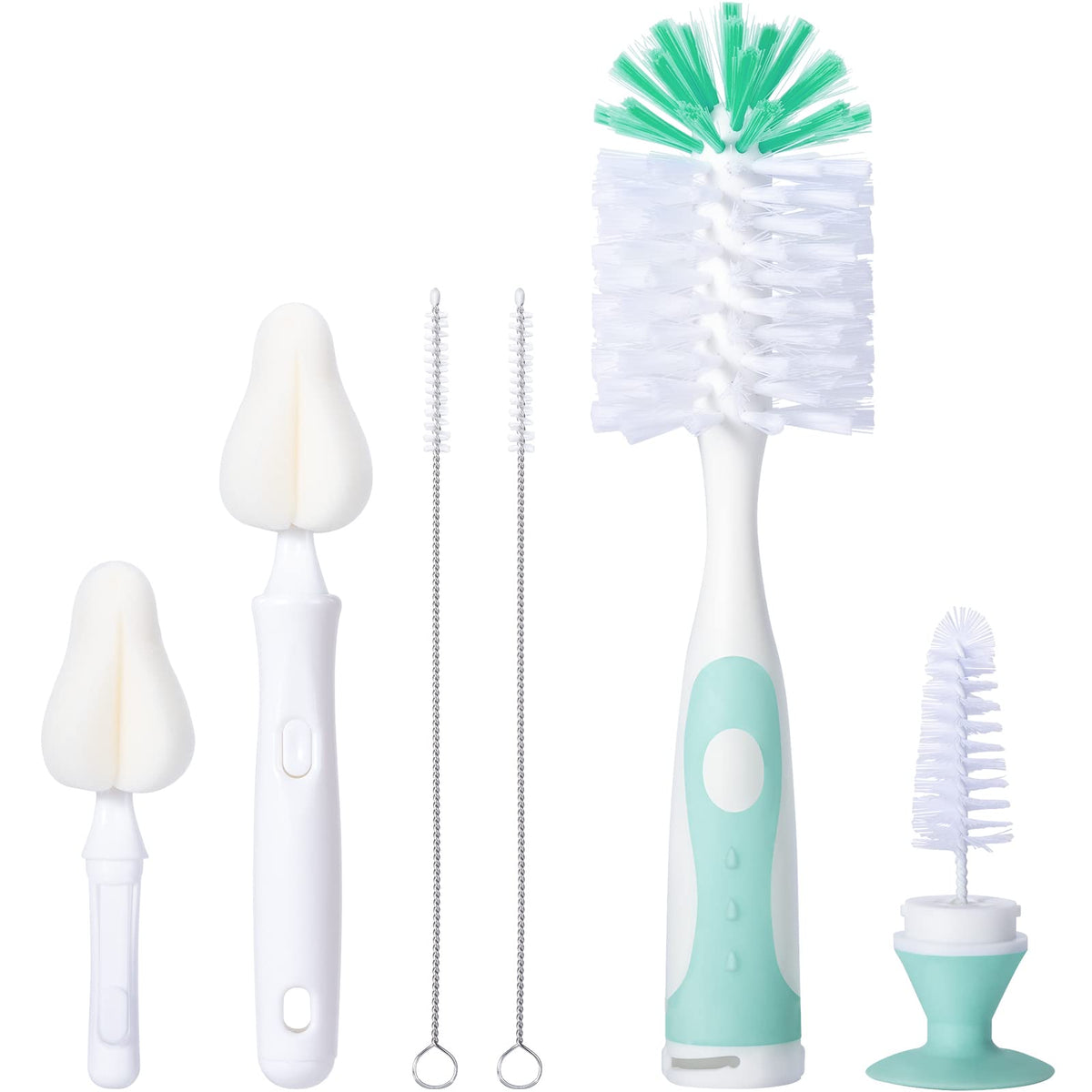 CAREBABYMORE bottle brush set 10-2in long brush cleans bottles corners efficiently