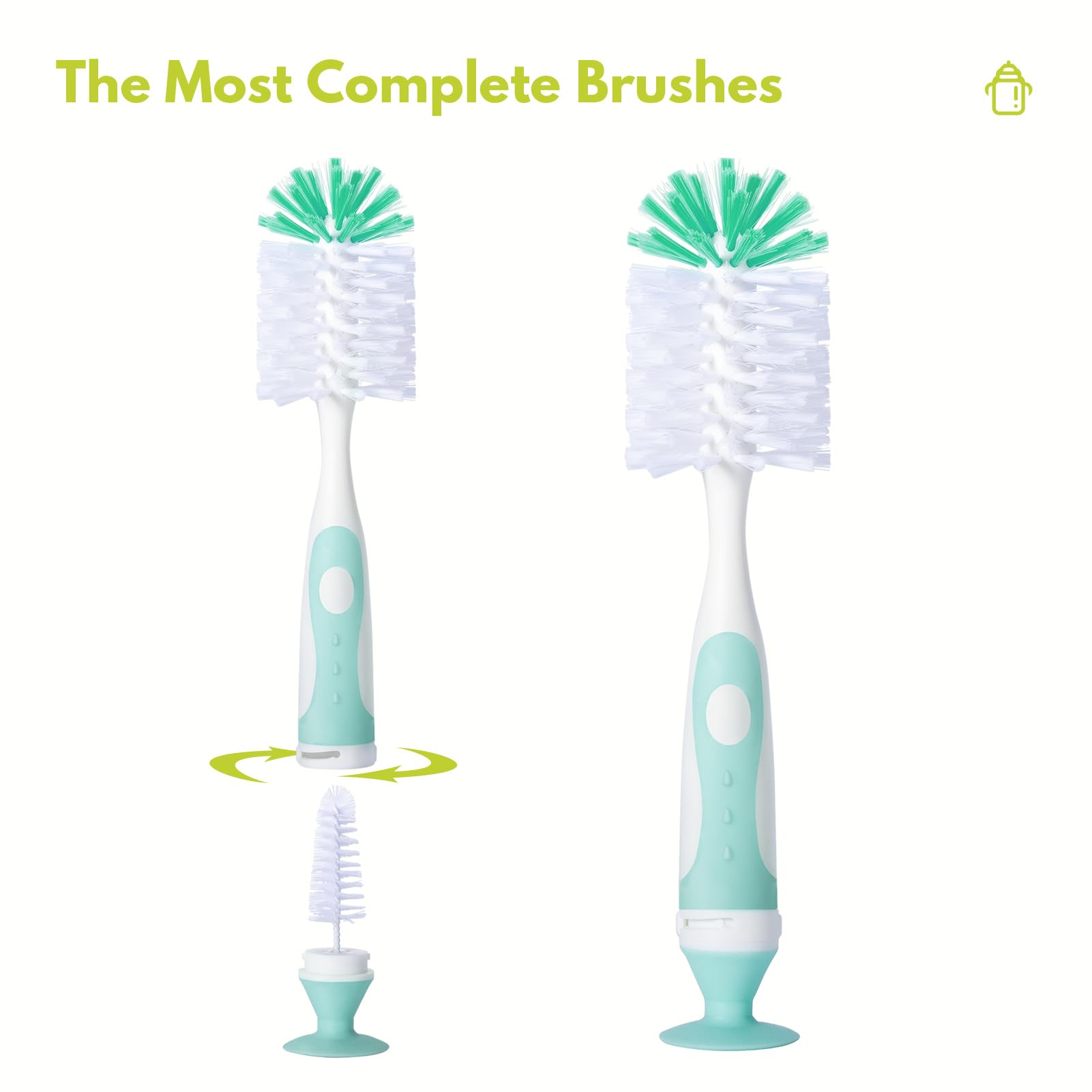 CAREBABYMORE brush stand suction base keeps brushes organized and ready