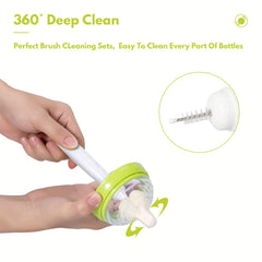 CAREBABYMORE interchangeable-heads for long-lasting cleaning of nipple brushes