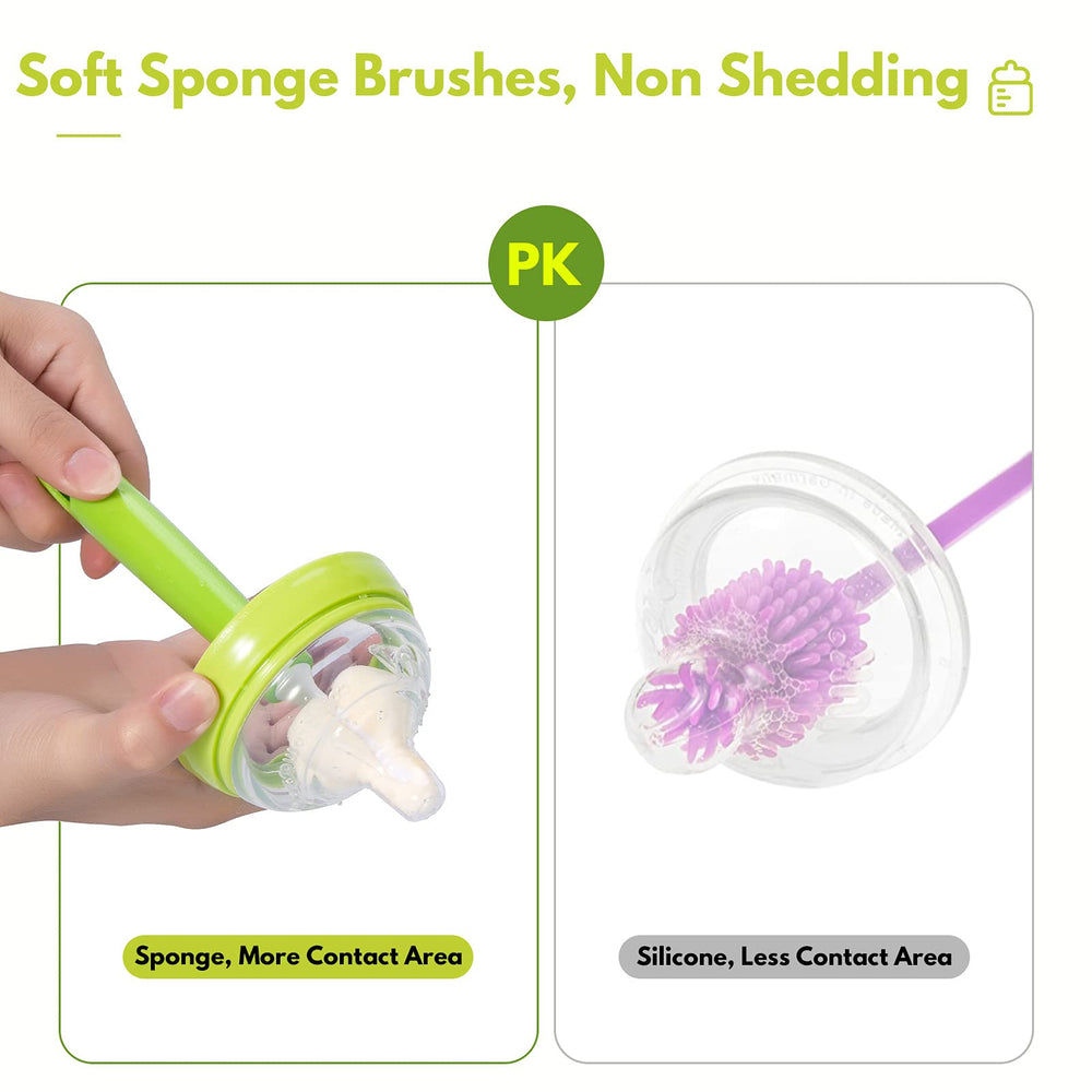 Carebabymore narrow-neck cleaning fits slim bottles for easy part-by-part cleaning.