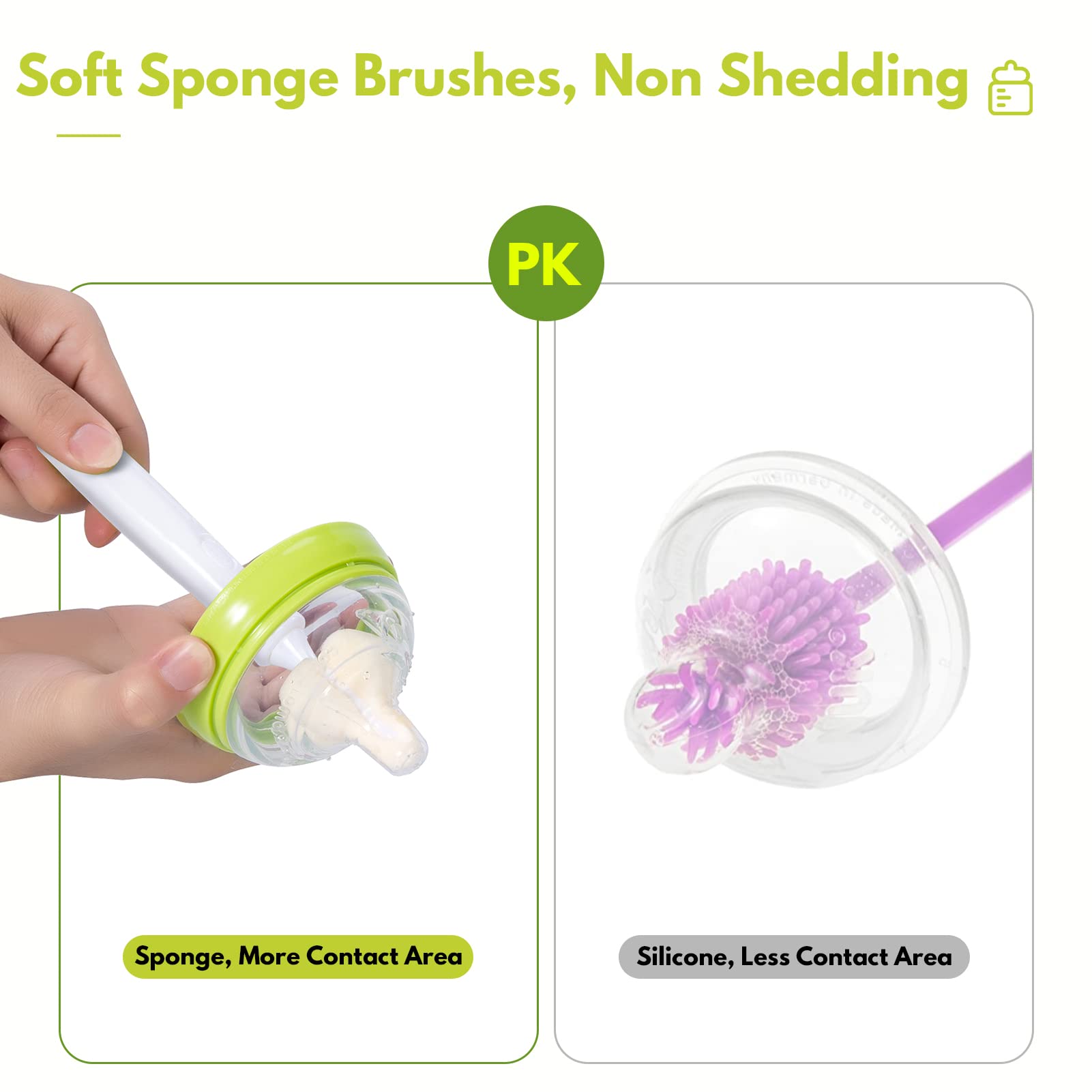 CAREBABYMORE narrow-neck cleaning brush for small bottles under 5 inches