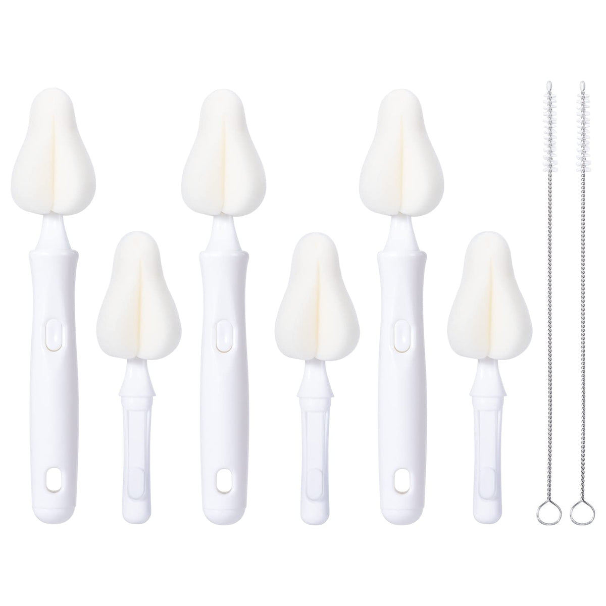 CAREBABYMORE nipple brush set with interchangeable heads for easy nipple cleaning