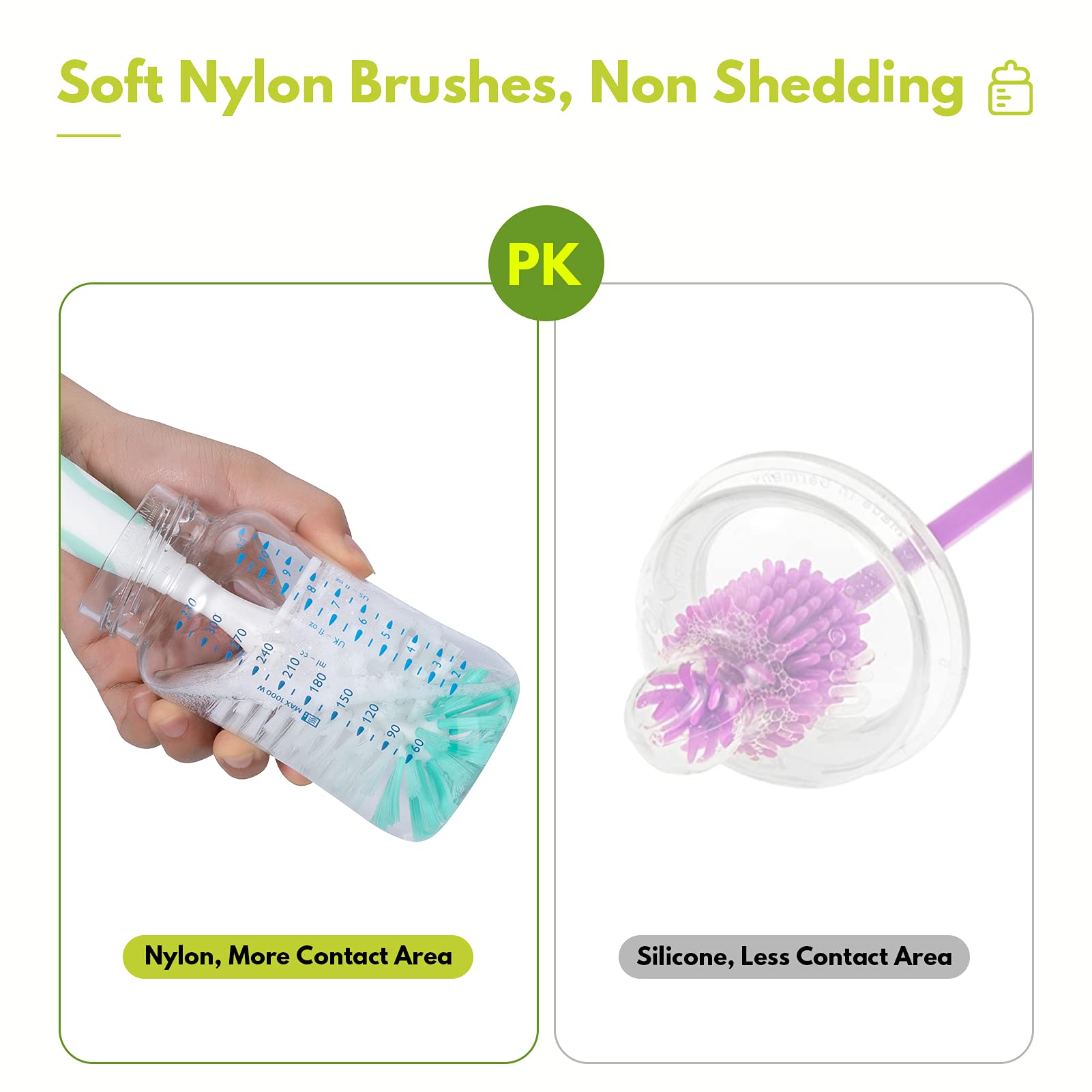 CareBabyMore 6-8inch straw brush reaches inside straws for deep cleaning