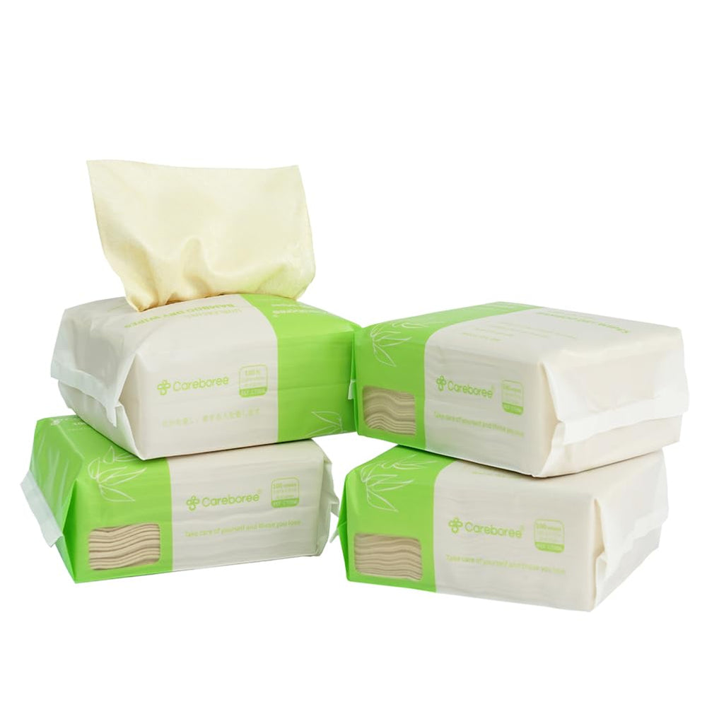 Careboree dry baby wipes 4-pack front view for gentle family use and easy access