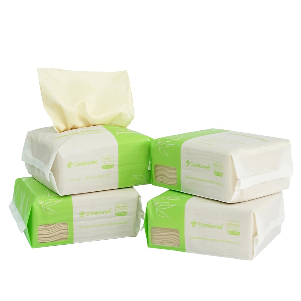 Careboree dry baby wipes 4-pack front view for gentle family use and easy access
