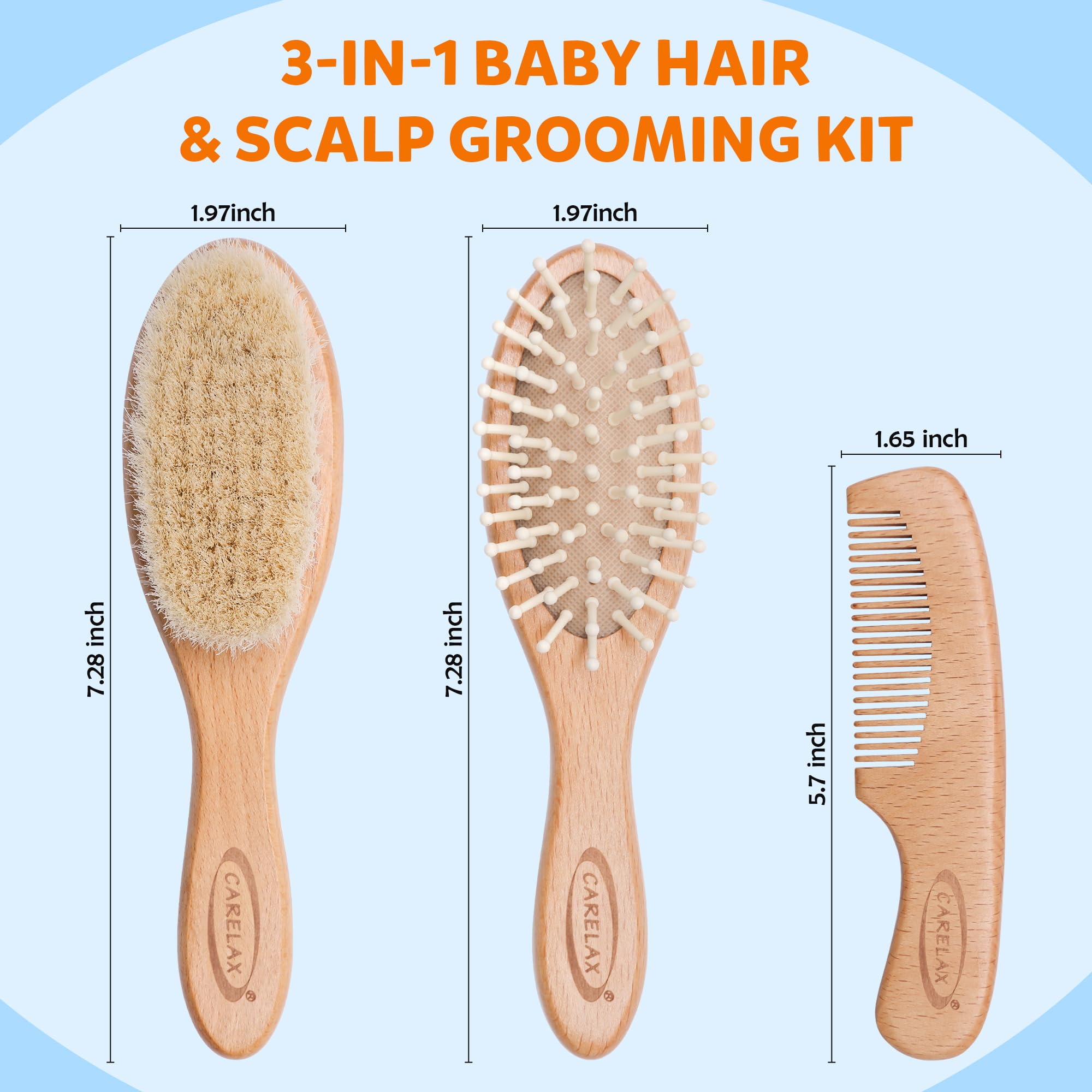 CARELAX Scalp massage during bath time for relaxation