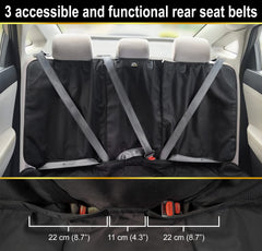 Caricar car seat protector anti-slip back with anchors keeps it securely in place.