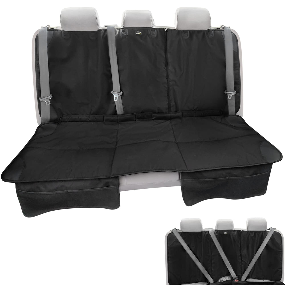 Caricar car seat protector waterproof backseat cover shields fabric and leather seats from spills.
