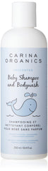 Carina Organics Unscented Baby Shampoo & Body Wash bottle offers gentle, tear-free cleansing for delicate skin