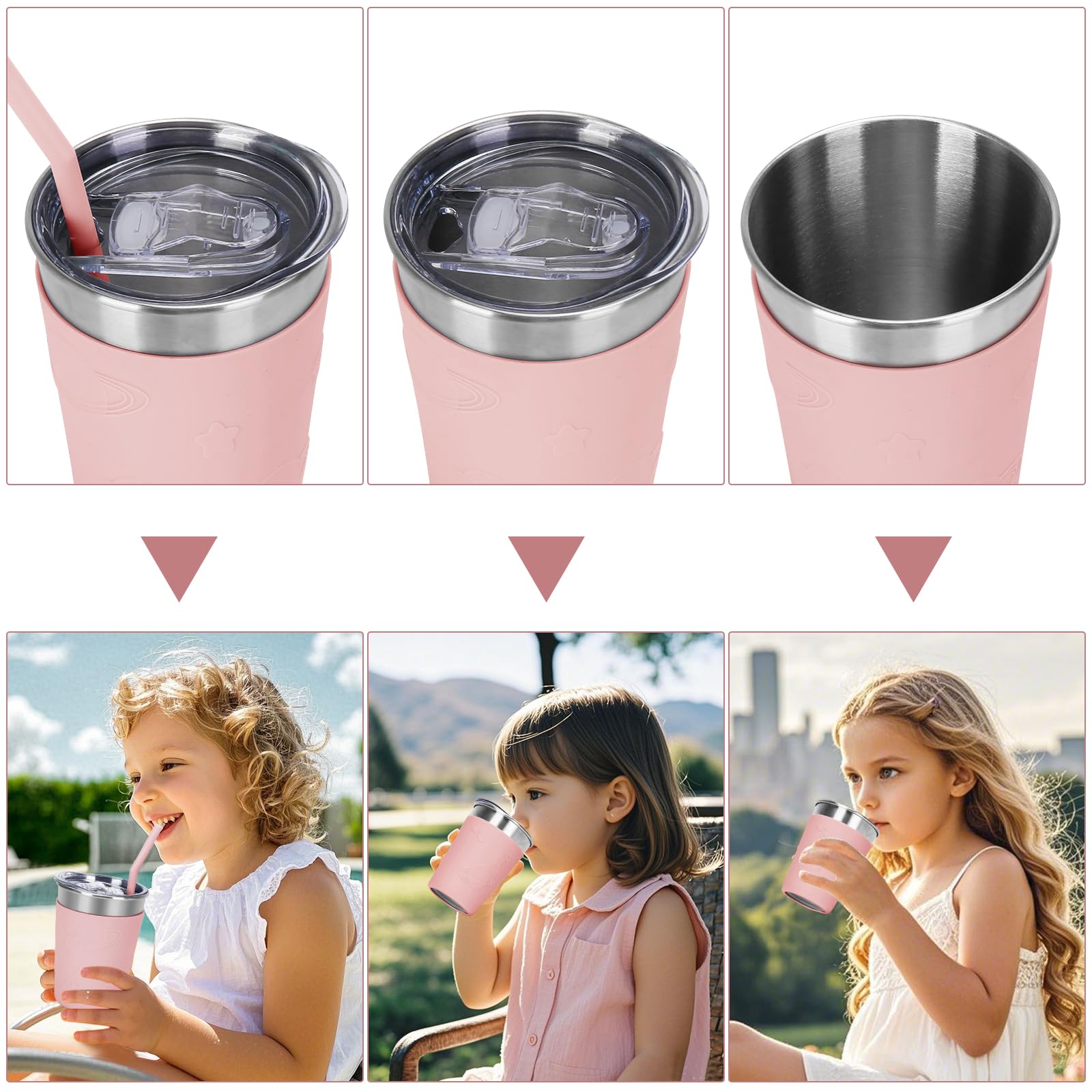 Carperipher included straw brush helps keep the cups clean.