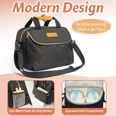 CarryWise wearable pump bag side-pocket enables quick-grab essentials on the move