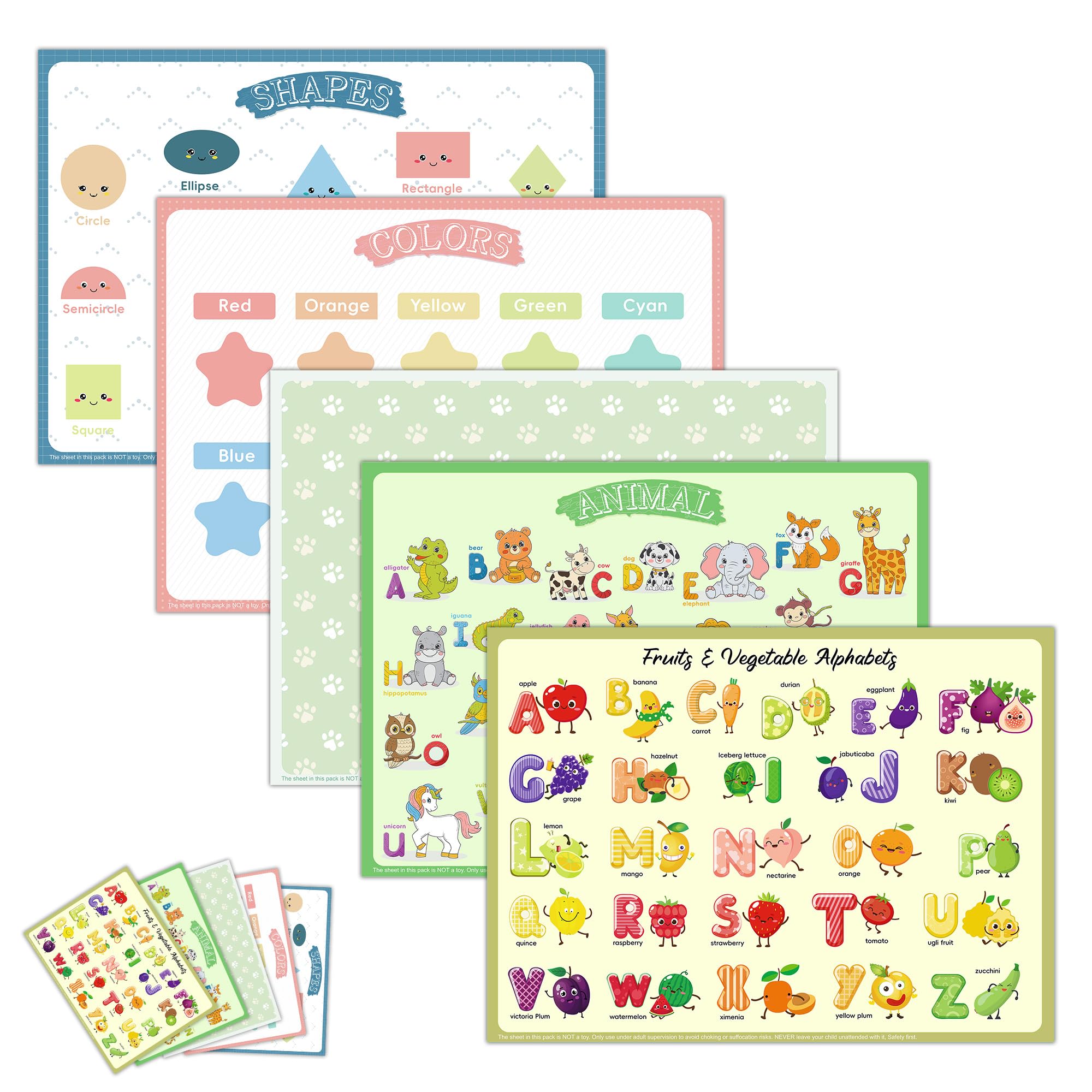 CartaChic disposable placemats animal design keeps meals tidy and engaging for little tables