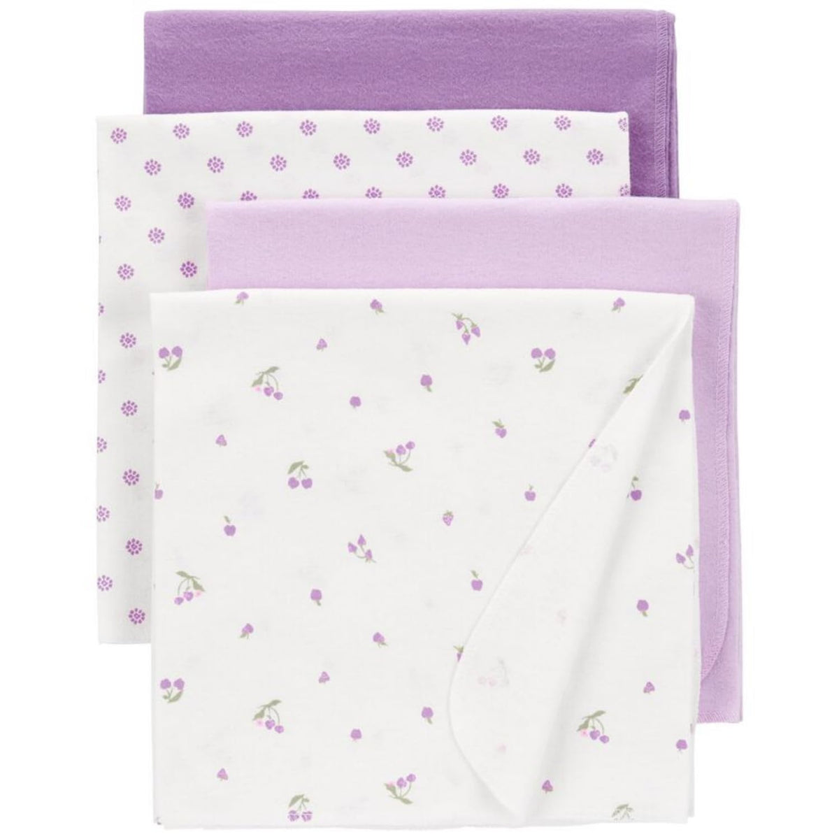 Carter's Baby 4-Pack receiving blankets swaddle closeup for gentle comfort