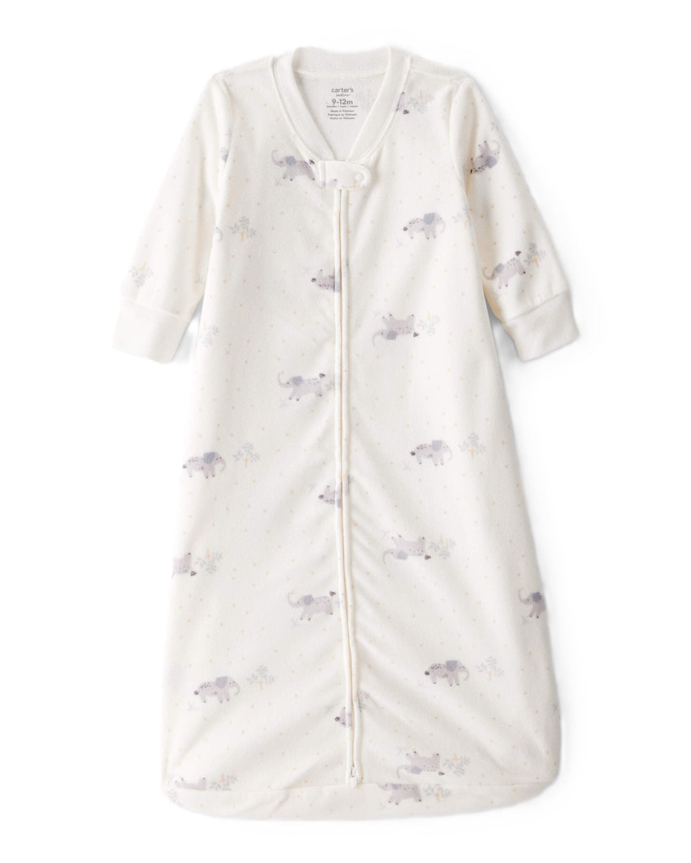 Carter's sleep bag ribbed neck provides cozy neckline coverage.