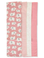 Carter's Elephant March receiving blanket pink-packaged set—gift-ready newborn accessory
