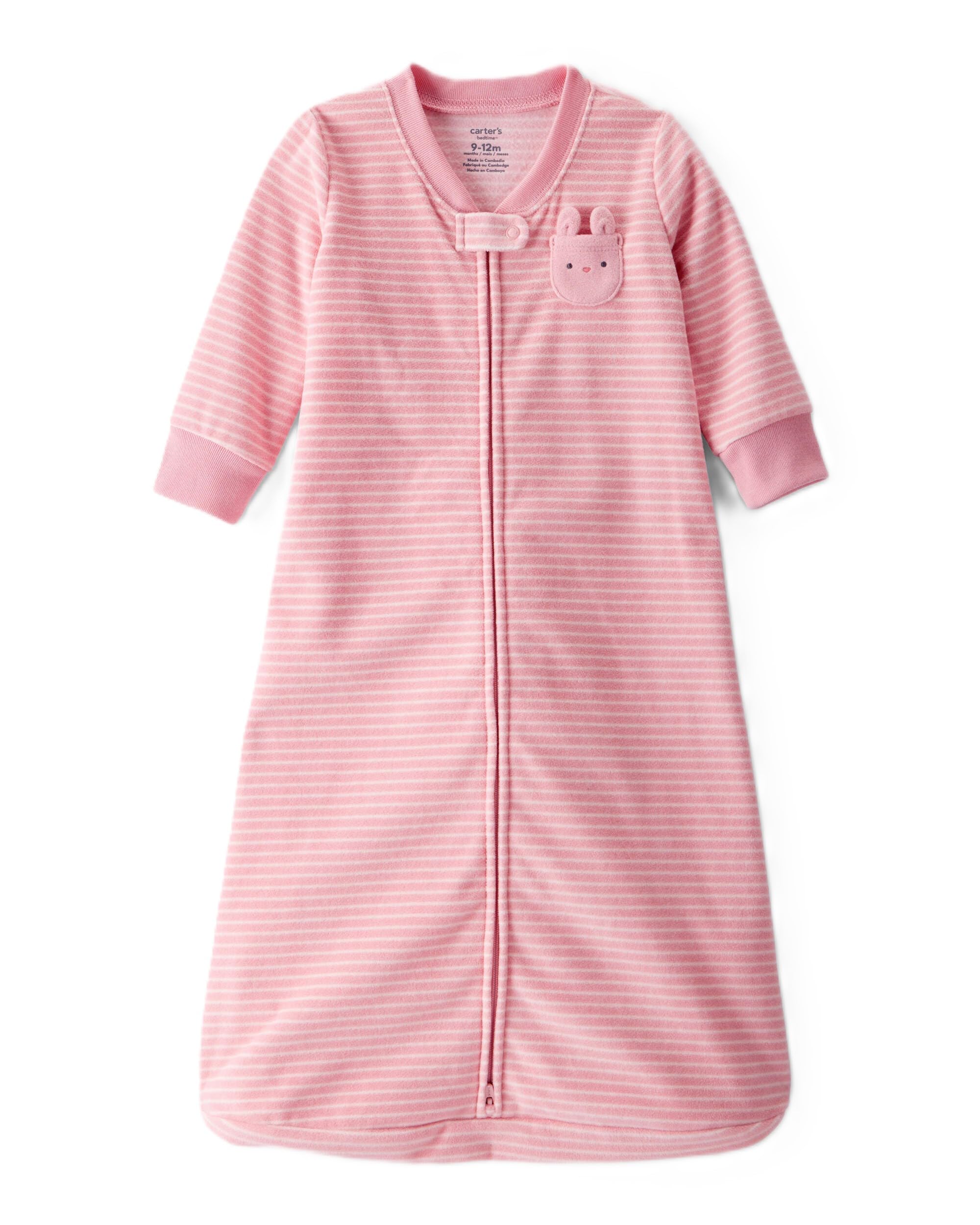 Carter's zip-front sleep sack enables quick diaper changes in the dark.