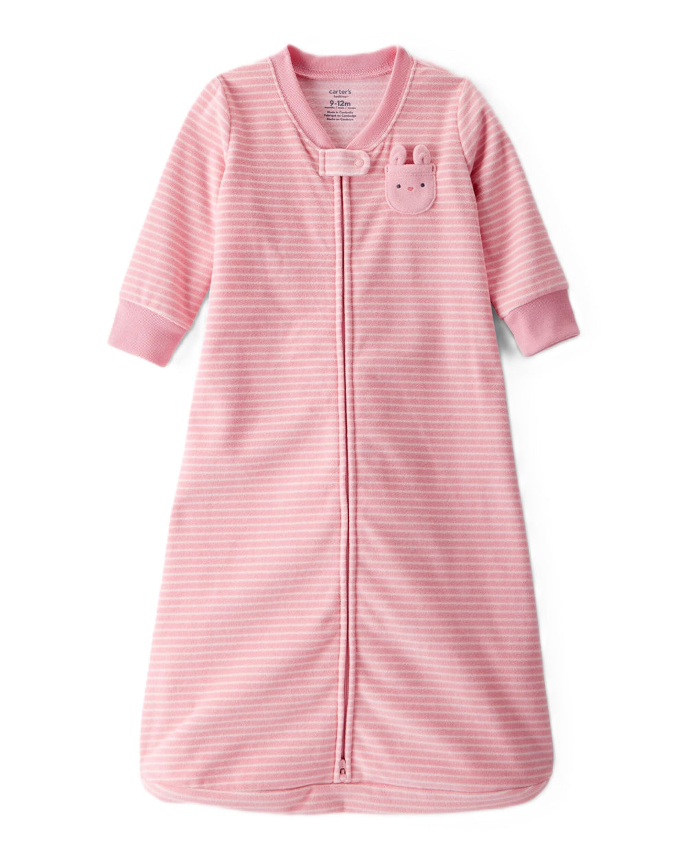 Carter's zip-front sleep sack enables quick diaper changes in the dark.