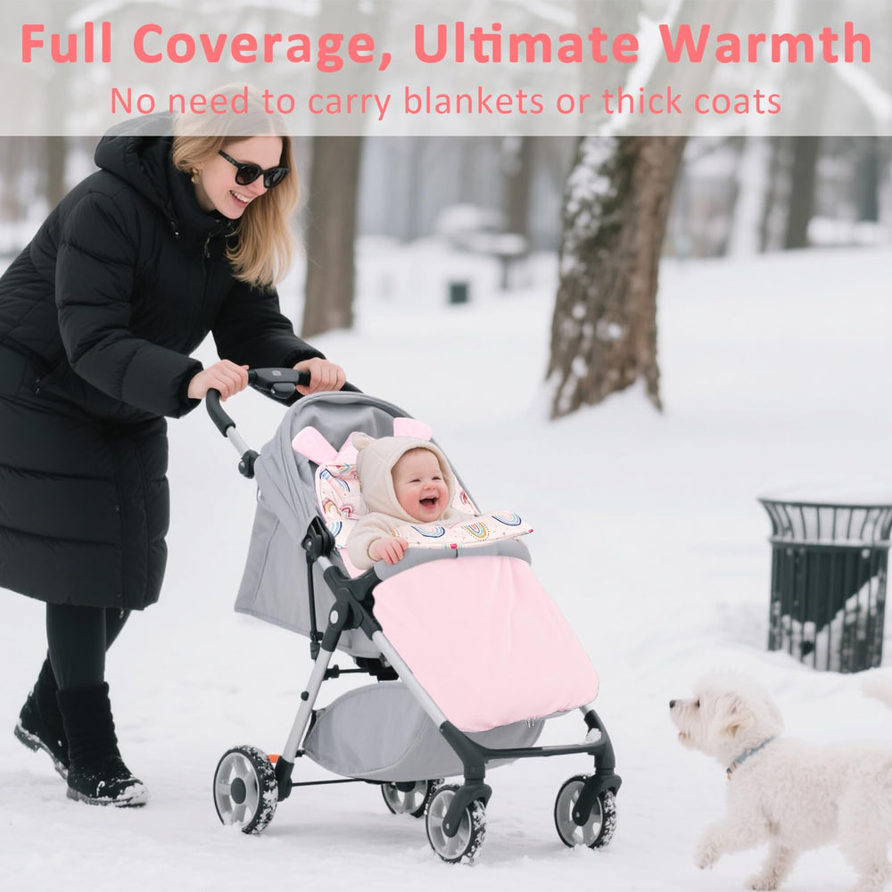 CARUILI carseat blanket milk-silk lining adds soft warmth for newborn naps.