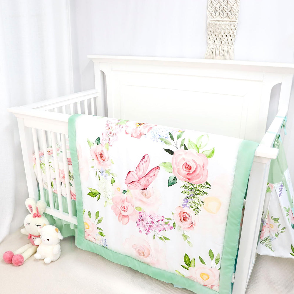 CARUILI crib bedding sheet features soft microfiber with elastic fit for easy crib changes.