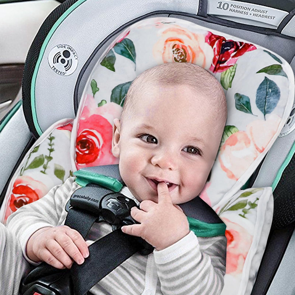 CARUILI full-body support cushions for growing babies during rides.