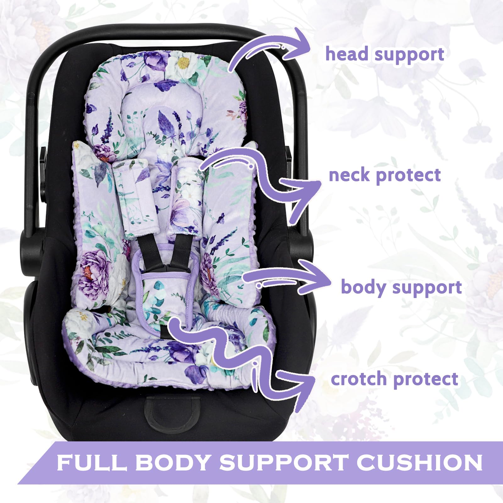 CARUILI head support cushions gently stabilize neck and head during travel