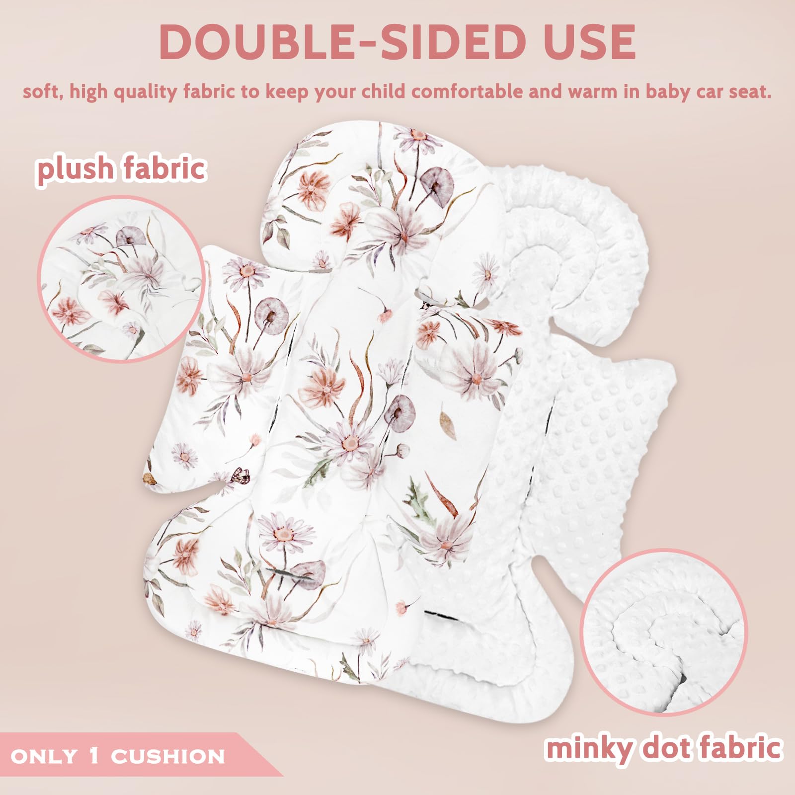 CARUILI head support with reversible beans side offers textured comfort for tiny heads