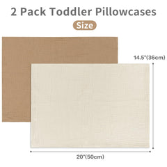 CARUILI Muslin Toddler Pillowcase 2-pack ready for quick swaps.
