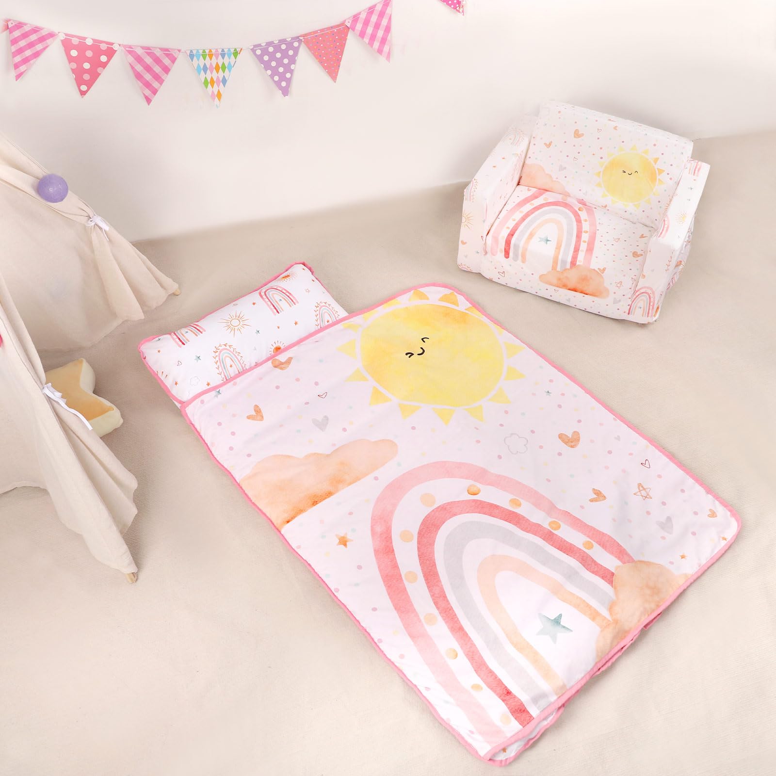 CARUILI nap mat care instructions keep colors vibrant when washing and drying