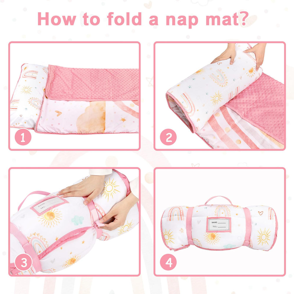 CARUILI nap mat size 50x22 inches shown for daycare use