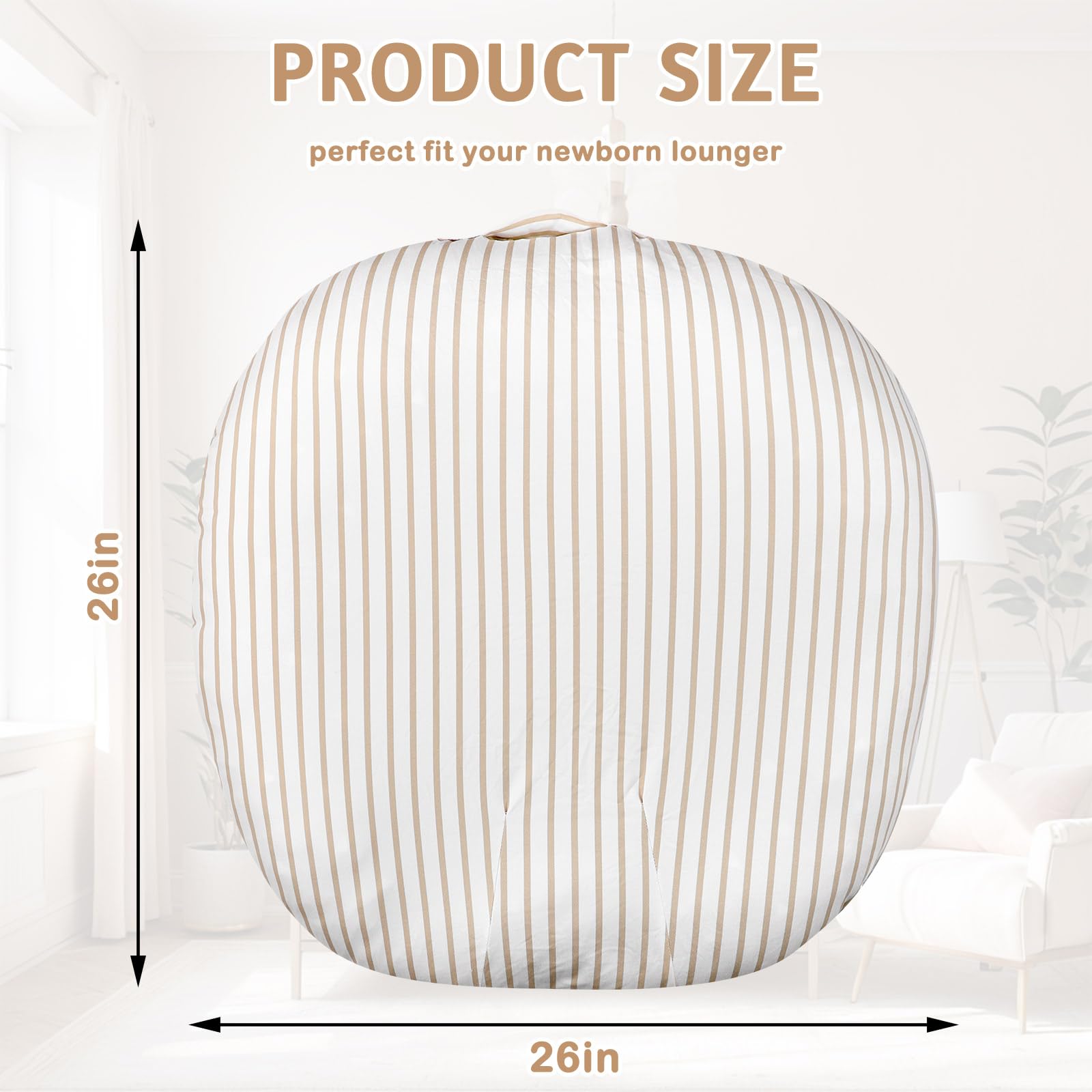 CARUILI newborn lounger cover 26x26 fit demonstrates easy compatibility with many loungers