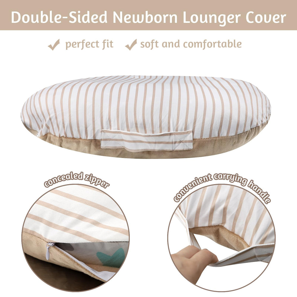 CARUILI lounger cover zipper opening keeps baby from contact while quick changes