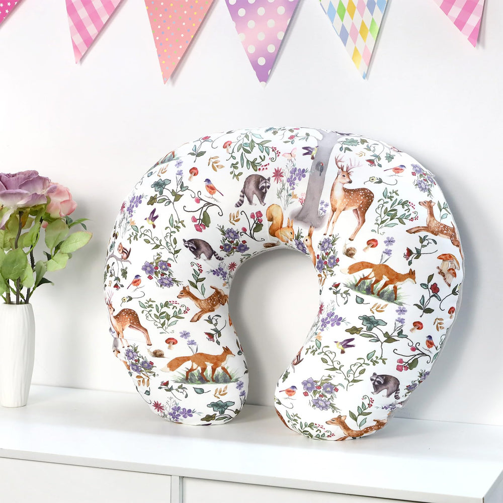 CARUILI nursing pillow cover animals pattern detail adds playful appeal