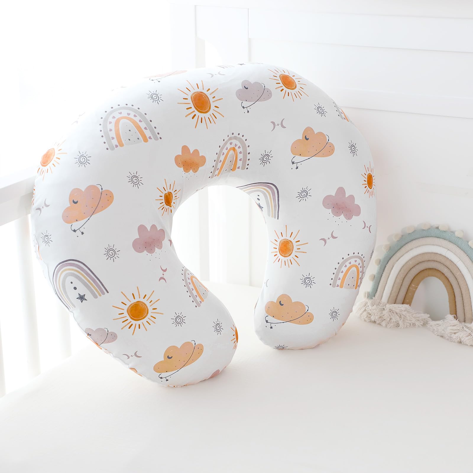 CARUILI nursing pillow cover is machine washable for easy care.