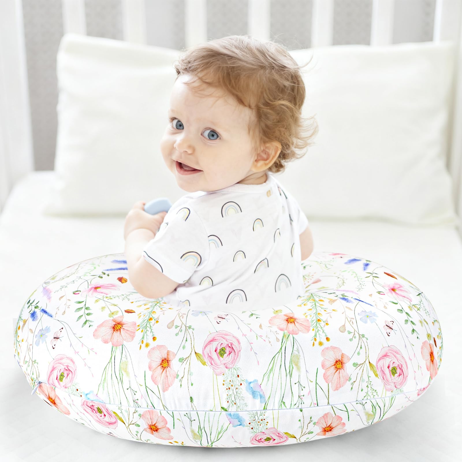 CARUILI nursing pillow cover is machine washable for easy care