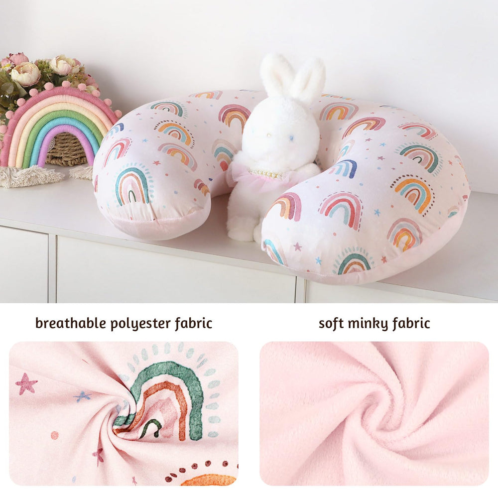 CARUILI nursing pillow cover fits most pillows, helping protect against stains.