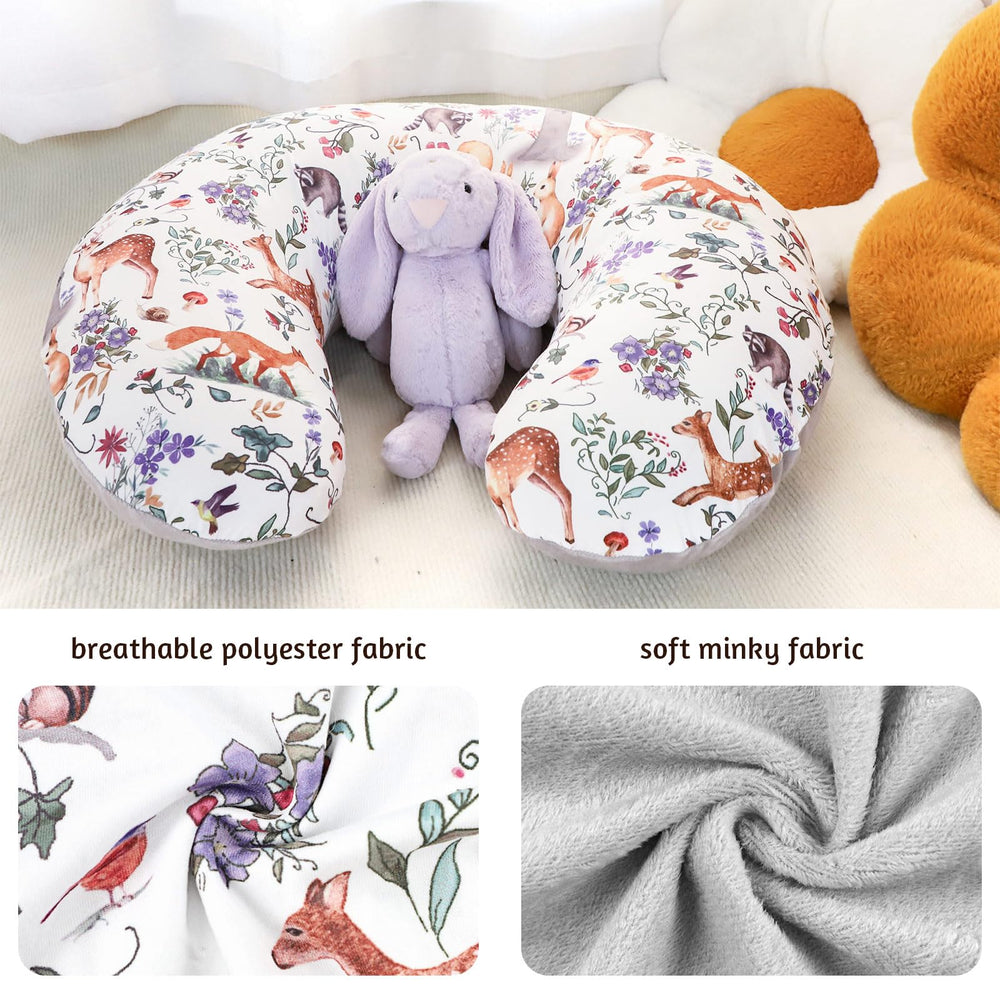 CARUILI nursing pillow cover on pillow demonstrates snug fit