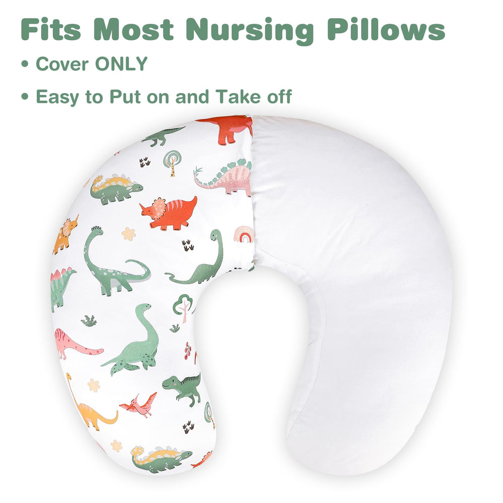 CARUILI nursing pillow cover oversized-zipper closeup demonstrates easy installation
