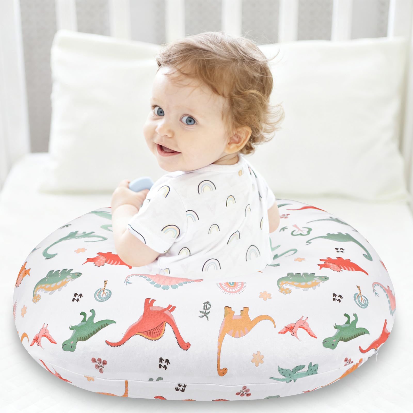 CARUILI nursing pillow cover soft breathable fabric supports gentle feeding sessions