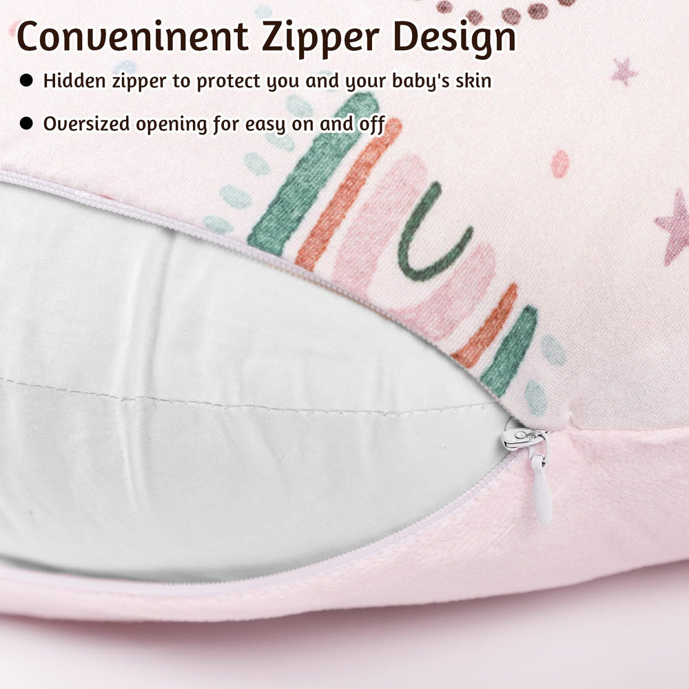 CARUILI fabric close-up highlights breathable, soft texture ideal for long breastfeeding sessions.