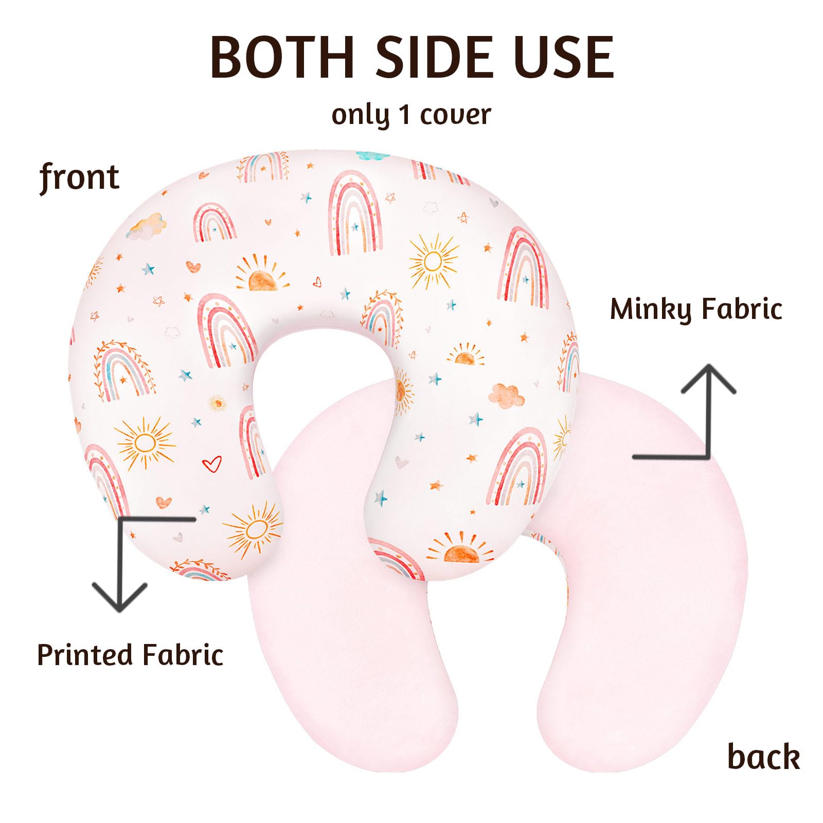 CARUILI pillow cover features two-sided materials for year-round comfort