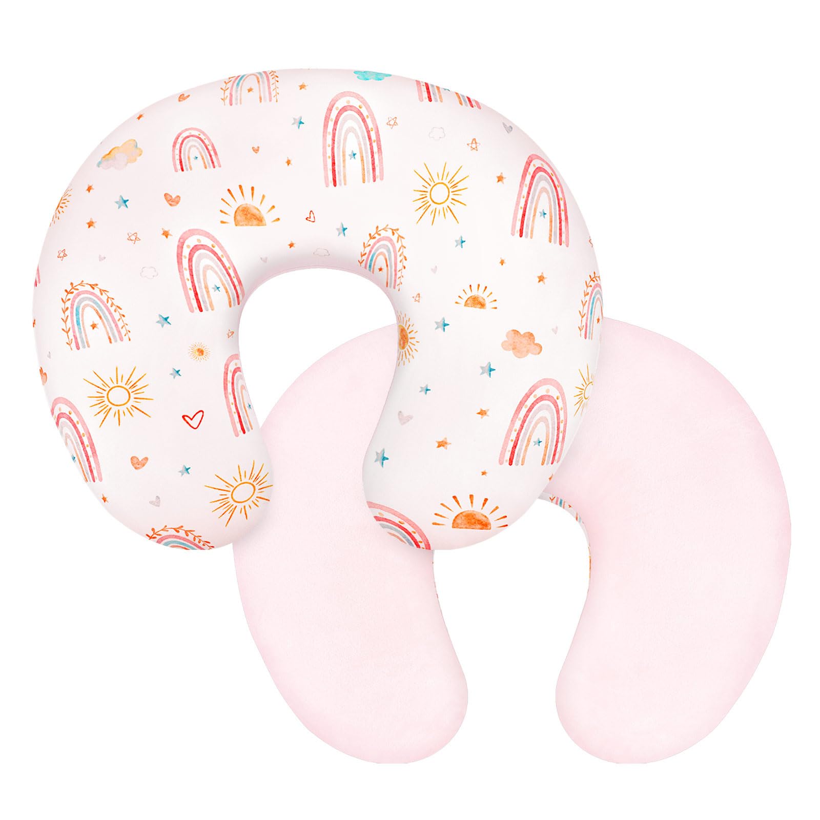 CARUILI nursing pillow cover with ultra-soft Minky texture for baby comfort