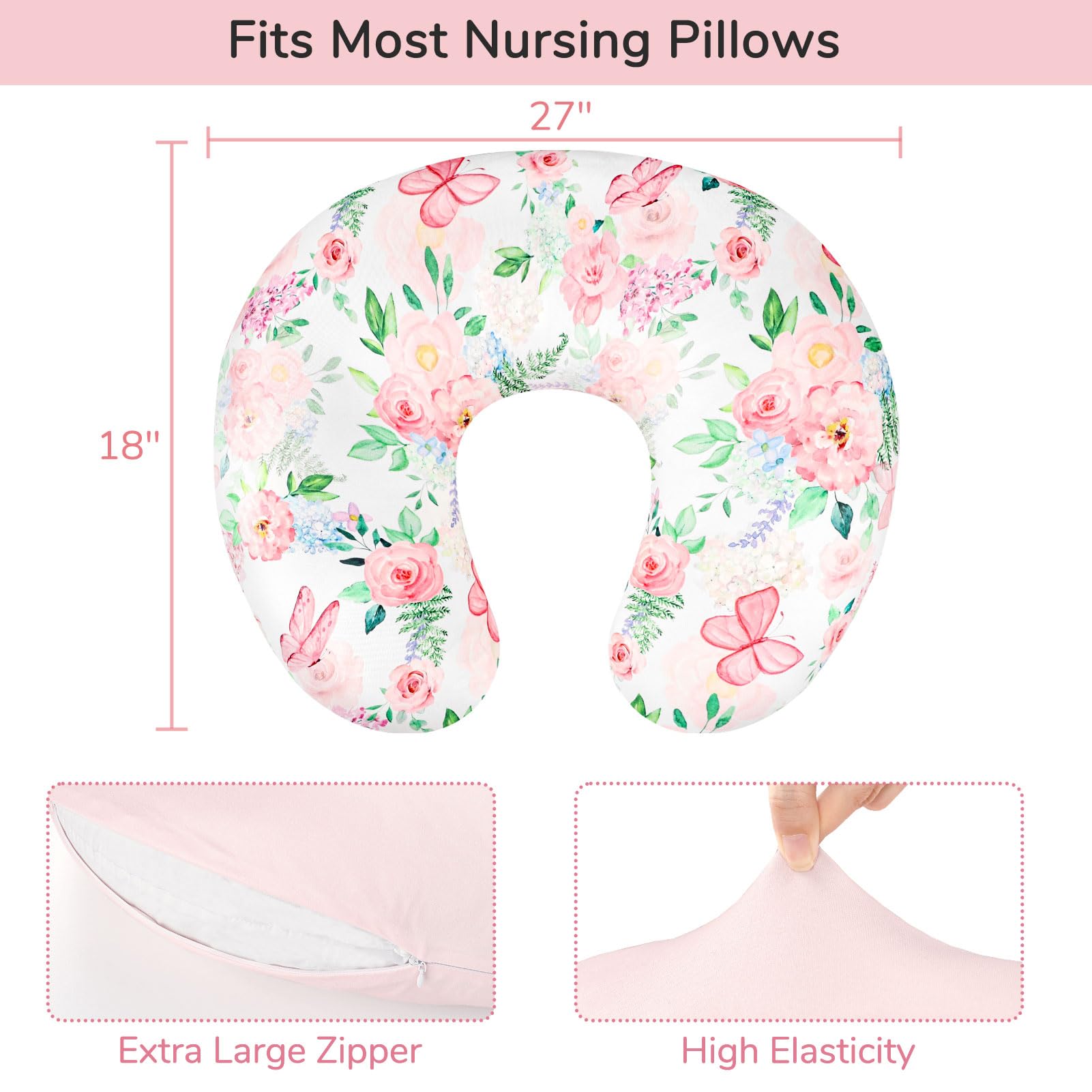 CARUILI oversized-opening cover enables easy fitting on most curved pillows.