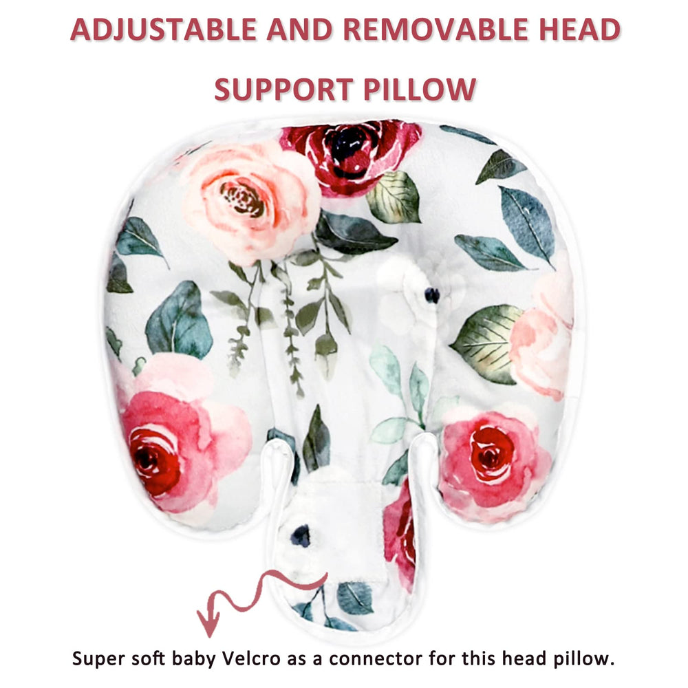 CARUILI soft skin-friendly minky plush material protects delicate skin during travels.