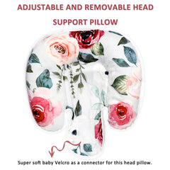 CARUILI soft skin-friendly minky plush material protects delicate skin during travels.