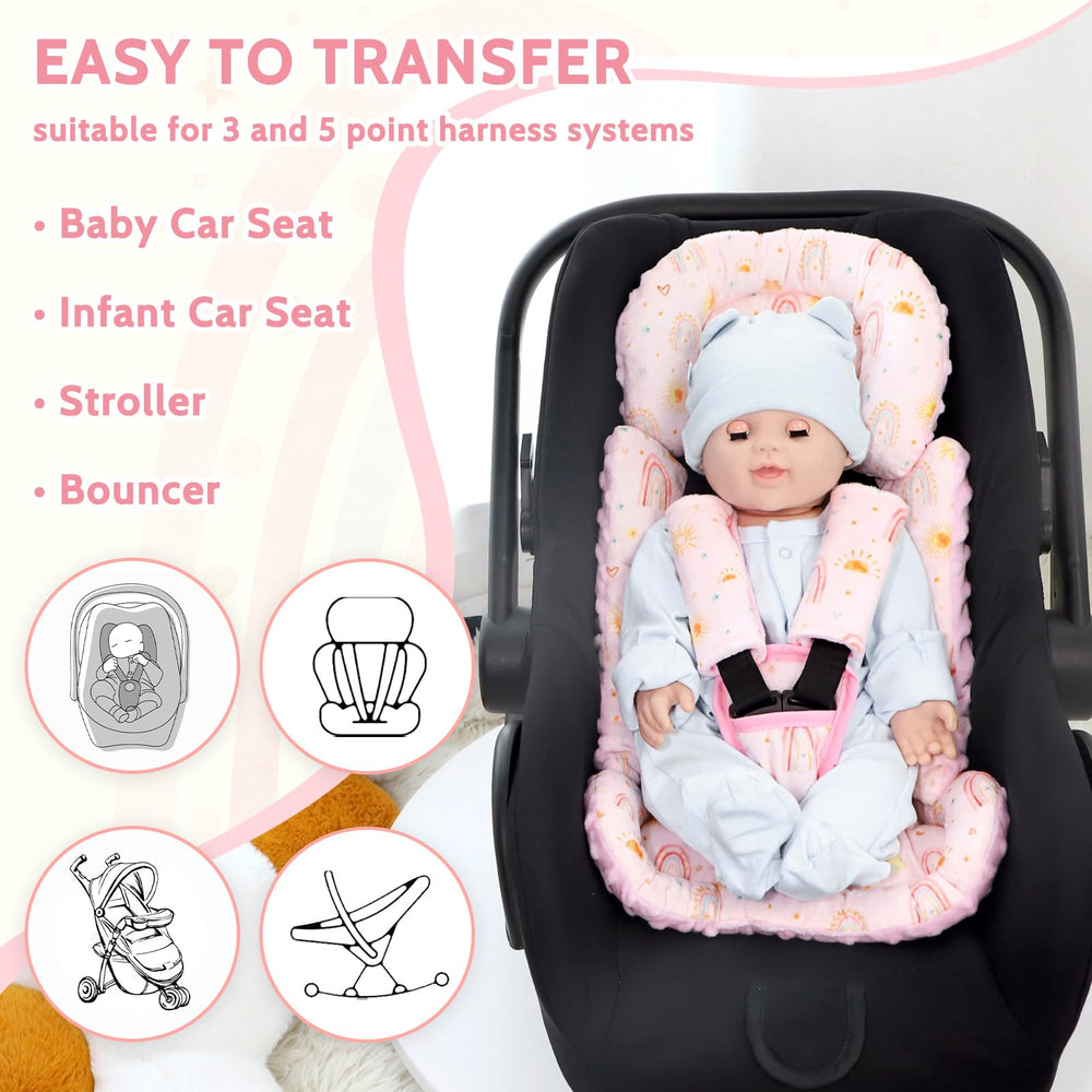 CARUILI strap covers soft touch Minky providing gentle cushioning