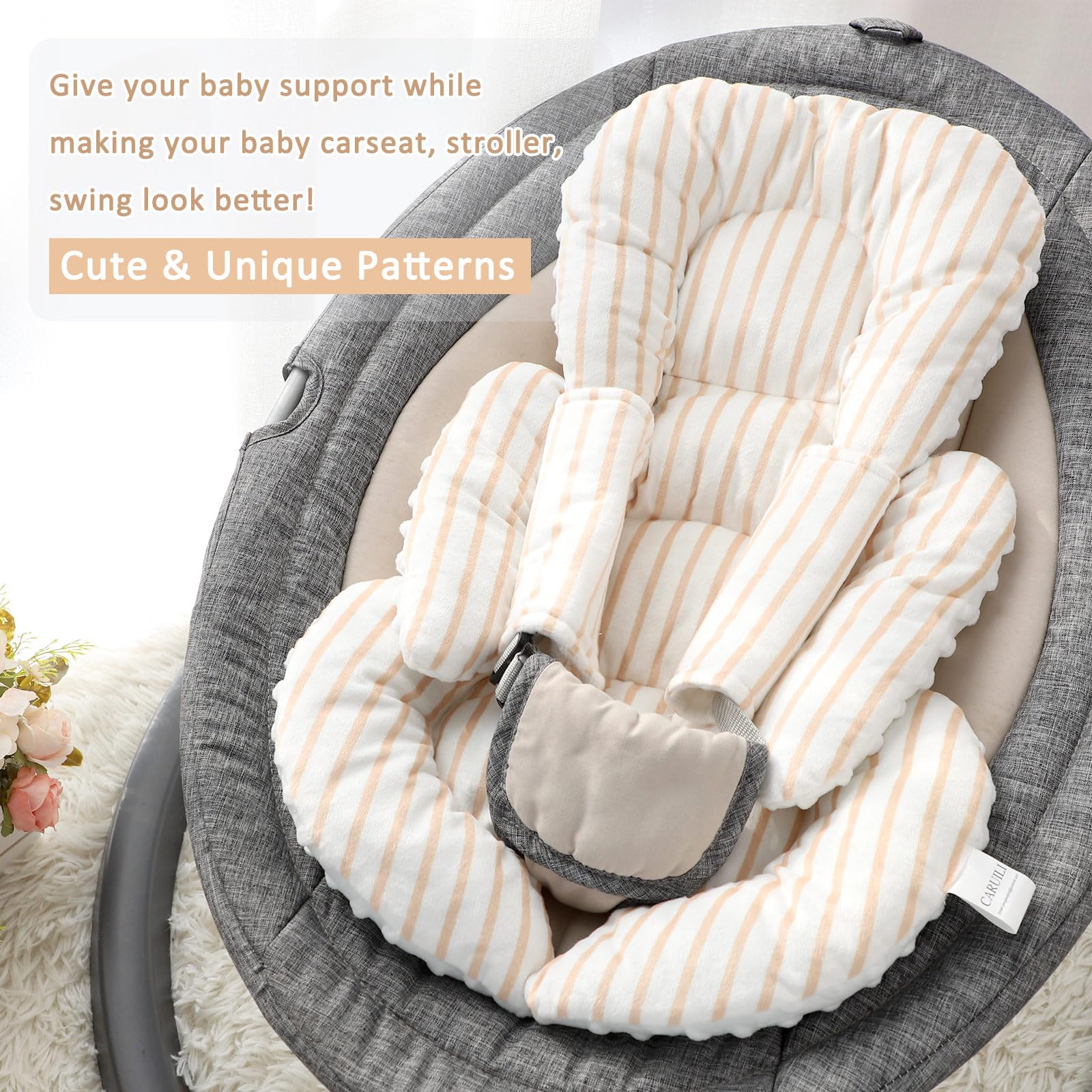 CARUILI strap covers protect skin with soft touch materials