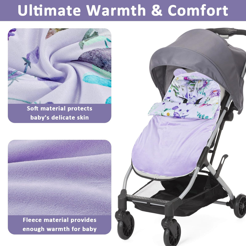 CARUILI temperature-control collar and side zips help manage baby comfort.